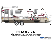 Outback - 2008 Outback Lite Travel Trailer - 14 Piece Outback Lite TT Curbside Graphics Kit
