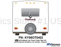 Outback - 2008 Outback Lite Travel Trailer - 1 Piece 2008 Outback Lite TT Rear Graphics Kit
