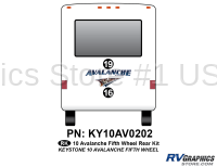 2 Piece 2010 Avalanche FW Rear Graphics Kit