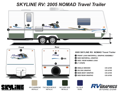 Skyline RV Nomad Decals and Replacement Graphics - RV Graphics Store