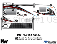 14 Piece 2018 Arctic Fox Camper Curbside Graphics Kit