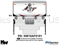 Arctic Fox - 2018-2019 Arctic Fox Camper - 5 Piece 2018 Arctic Fox Camper Front Graphics Kit