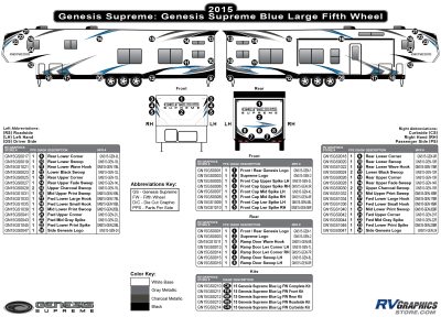Genesis Supreme - Genesis - 2015-2017 Genesis Blue Lg FW-Fifth Wheel
