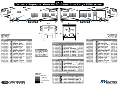 Genesis Supreme - Genesis - 2015-2018 Genesis Blue Lg FW-Fifth Wheel