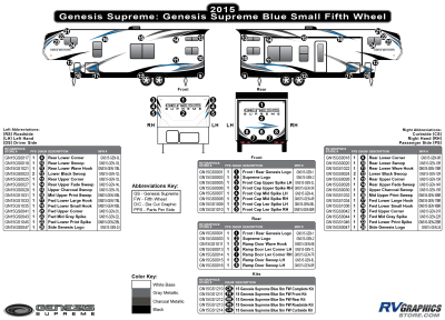 Genesis Supreme - Genesis - 2015-2017 Genesis Blue Sm FW-Fifth Wheel