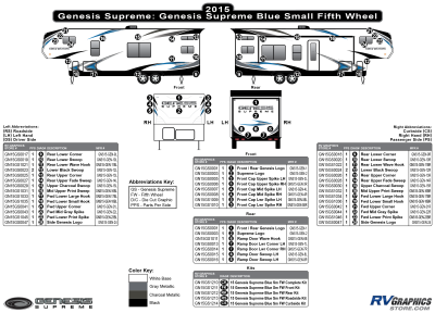 Genesis Supreme - Genesis - 2015-2018 Genesis Blue Sm FW-Fifth Wheel