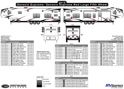 Genesis Supreme - Genesis - 2015-2017 Genesis Red Lg FW-Fifth Wheel