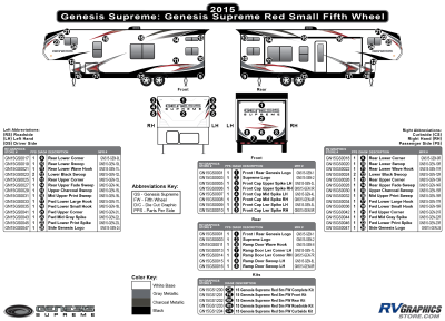 Genesis Supreme - Genesis - 2015-2018 Genesis Red Sm FW-Fifth Wheel