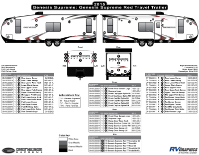 Genesis Supreme - Genesis - 2015-2018 Genesis Red TT-Travel Trailer