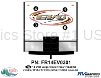 EVO - 2014 EVO Lg TT-Travel Trailer - 4 Piece 2014 EVO Lg Travel Trailer Front Graphics Kit