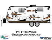 17 Piece 2014 EVO Sm Travel Trailer Roadside Graphics Kit