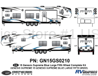 Genesis - 2015-2017 Genesis Blue Lg FW-Fifth Wheel - 49 Piece 2015 Genesis Blue Lg Fifth Wheel Complete Graphics Kit