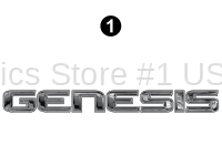 Genesis - 2015-2018 Genesis Red TT-Travel Trailer - Front/Rear Genesis logo