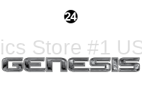 Genesis - 2015-2017 Genesis Red Sm FW-Fifth Wheel - Side Genesis logo