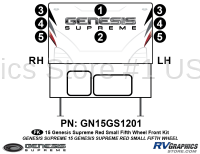 8 Piece 2015 Genesis Red Sm Fifth Wheel Front Graphics Kit