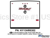 2 Piece 2013 Hideout Hornet Lg TT Rear Graphics Kit