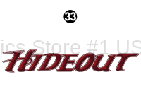 Hideout - 2013 Hideout Hornet Lg TT-Travel Trailer - Side/Rear Hideout Logo