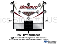 Hideout - 2013 Hideout Hornet Lg TT-Travel Trailer - 8 Piece 2013 Hideout Hornet Lg TT Front Graphics Kit