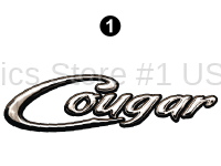 Cougar - 2012 Cougar FW-Fifth Wheel Dark Cap - Front Cap Cougar Logo