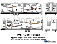 45 Piece 2012 Cougar TT V-Neck Complete Graphics Kit