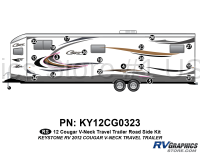 19 Piece 2012 Cougar TT V-Neck Roadside Graphics Kit