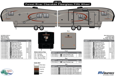 Forest River - Cherokee - 2015 Cherokee FW-Fifth Wheel Fiberglass Wall