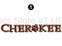 Cherokee - 2015 Cherokee TT-Travel Trailer Fiberglass Wall - Large Cherokee Logo