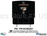 Cherokee - 2015 Cherokee FW-Fifth Wheel Fiberglass Wall - 2 Piece 2015 Cherokee FW Fiberglass Front Graphics Kit