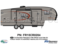 12 Piece 2015 Cherokee FW Fiberglass Curbside Graphics Kit