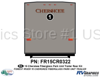 Cherokee - 2015 Cherokee TP-Trailer Park Model Fiberglass Wall - 1 Piece 2015 Cherokee Park Model Fiberglass Rear Graphics Kit