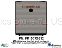 Cherokee - 2015 Cherokee TP-Trailer Park Model Metal Side Wall - 1 Piece 2015 Cherokee Park Model Metal Rear Graphics Kit
