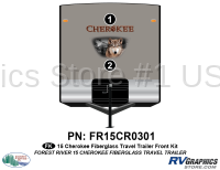 Cherokee - 2015 Cherokee TT-Travel Trailer Fiberglass Wall - 2 Piece 2015 Cherokee TT Fiberglass Front Graphics Kit