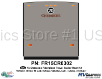 1 Piece 2015 Cherokee TT Fiberglass Rear Graphics Kit