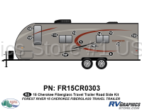 Cherokee - 2015 Cherokee TT-Travel Trailer Fiberglass Wall - 12 Piece 2015 Cherokee TT Fiberglass Roadside Graphics Kit