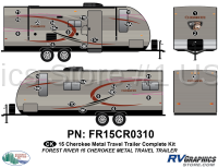 Cherokee - 2015 Cherokee TT-Travel Trailer Metal Side Wall - 30 Piece 2015 Cherokee TT Metal Complete Graphics Kit