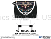 2 Piece 2014 Bighorn FW Blue Version Front Graphics Kit - Image 2