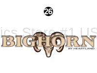 Bighorn - 2014-2015 Bighorn FW-Fifth Wheel Brown Version - Rear Bighorn Logo