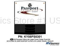 1 Piece 2009 Passport UltraLite Lg Travel Trailer Front Graphics Kit