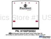 1 Piece 2009 Passport UltraLite Sm Travel Trailer Rear Graphics Kit