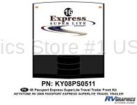 Passport - 2009 Passport Express SuperLite TT-Travel Trailer - 1 Piece 2009 Passport Express Travel Trailer Front Graphics Kit