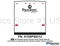 Passport - 2009 Passport Grand Touring TT-Trailer - 1 Piece 2009 Passport Grand Touring TT Rear Graphics Kit
