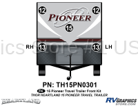 Pioneer - 2015-2016 Pioneer TT-Travel Trailer - 5 Piece 2015 Heartland Pioneer TT Front Graphics Kit
