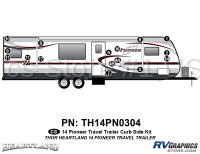 Pioneer - 2014 Pioneer TT-Travel Trailer - 16 Piece 2014 Heartland Pioneer TT Curbside Graphics Kit