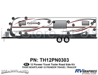 Pioneer - 2012-2013 Pioneer TT-Travel Trailer - 17 Piece 2012 Heartland Pioneer TT Roadside Graphics Kit