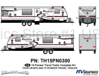 Pioneer - 2015-2016 Pioneer TT-Travel Trailer - 38 Piece 2015 Heartland Pioneer TT Complete Graphics Kit