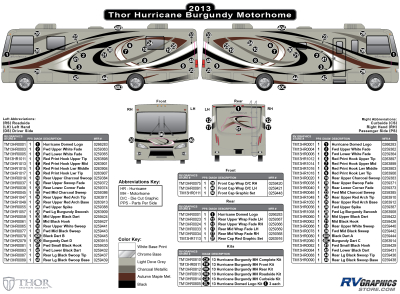 Thor Motorcoach - Hurricane - 2013 Hurricane MH-Motorhome Burgundy Version