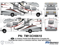 Chateau - 2013 Chateau Class C MH-Motorhome Partial Paint - 29 Piece 2013 Chateau Class C (Partial Paint) Complete Graphics Kit
