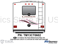 2 Piece 2013 Citation Class C Rear Graphics Kit