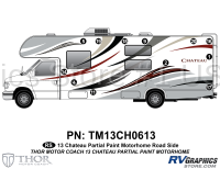 Chateau - 2013 Chateau Class C MH-Motorhome Partial Paint - 12 Piece 2013 Chateau Class C (Partial Paint) Roadside Graphics Kit