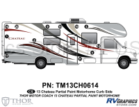 Chateau - 2013 Chateau Class C MH-Motorhome Partial Paint - 12 Piece 2013 Chateau Class C (Partial Paint) Curbside Graphics Kit